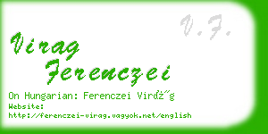 virag ferenczei business card